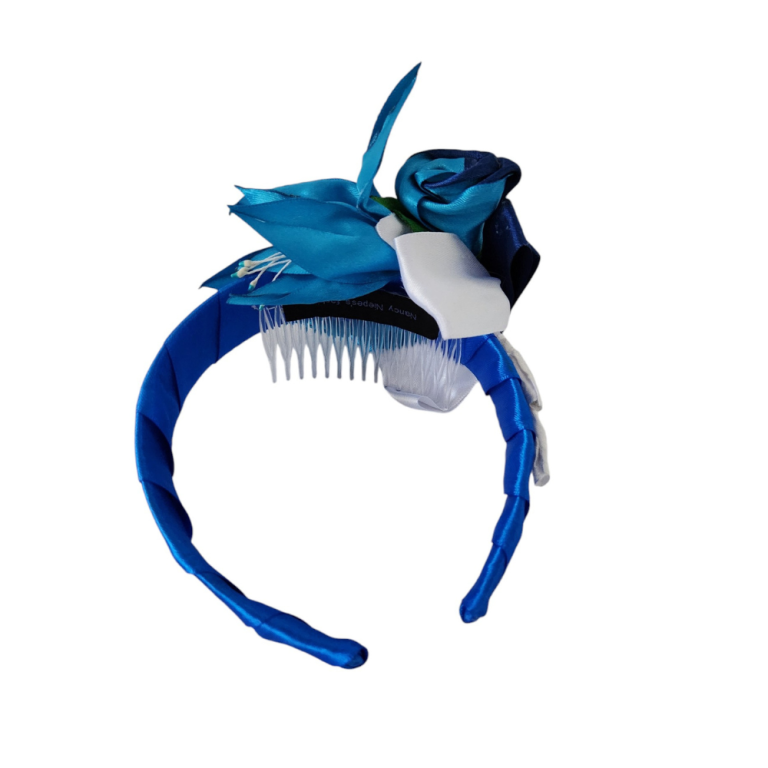 Blue Fascinators: How to Style Teal and Royal Blue with the White Blue Headpiece