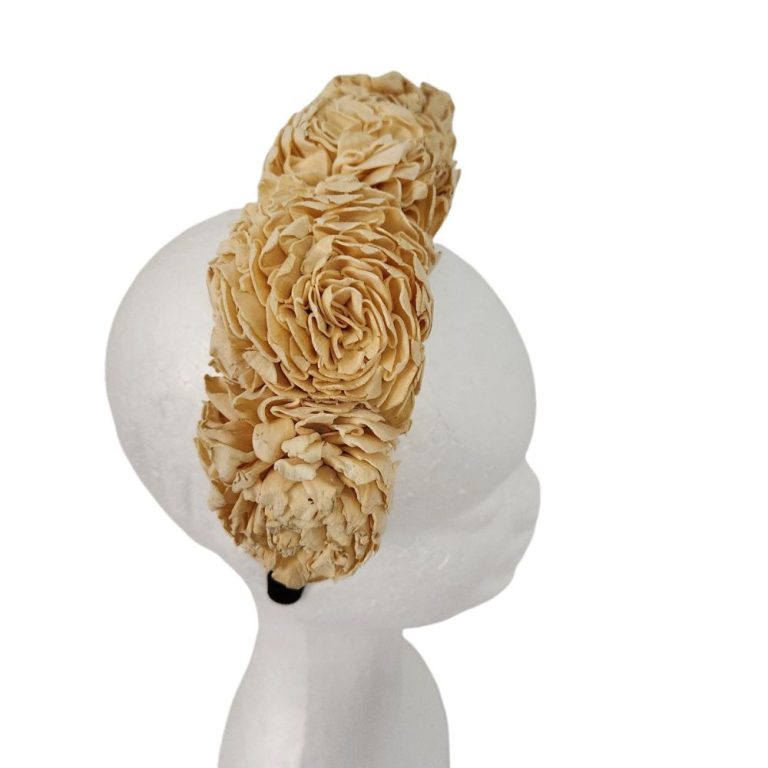 Neutral Flower Crowns: Boho Weddings and Garden Parties with Petals Headwear
