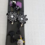 Black Silver Flower Hair Clips Set