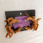Brown Leather Fringe Hair Clips