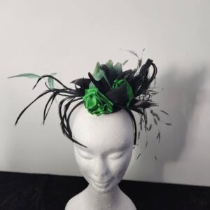 Emerald Night Feather Women Fascinator