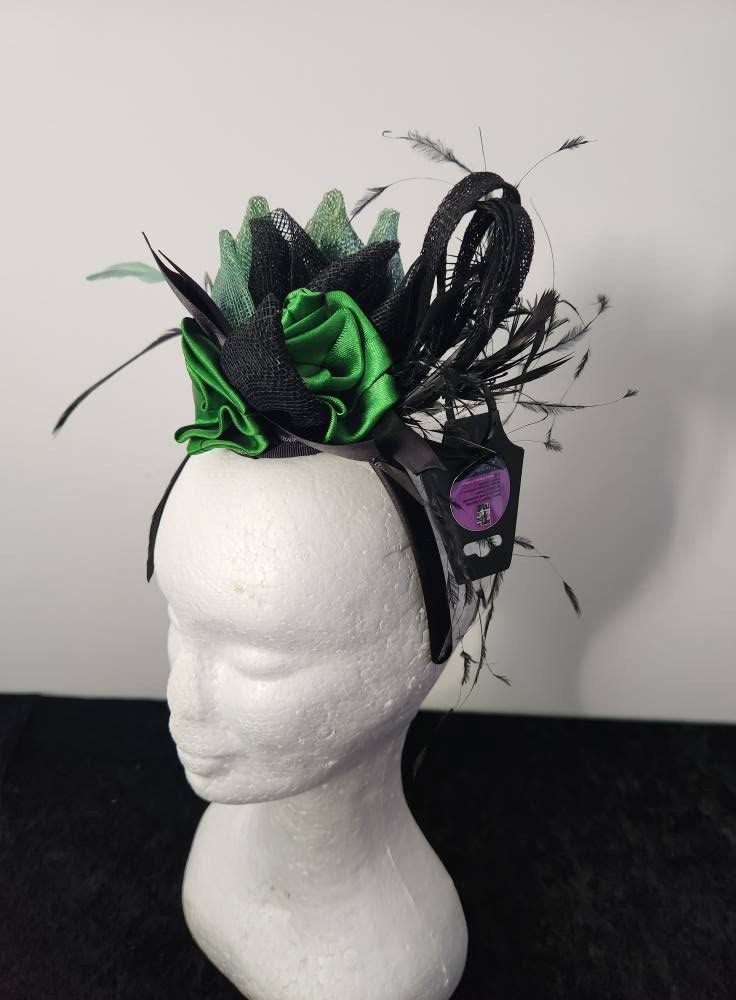 Emerald Night Feather Women Fascinator view 5