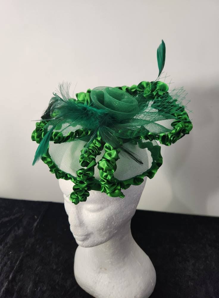 Emerald Ruffle Women Headpiece view 2