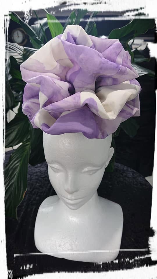 Lilac Cream Ruffle Women Headband