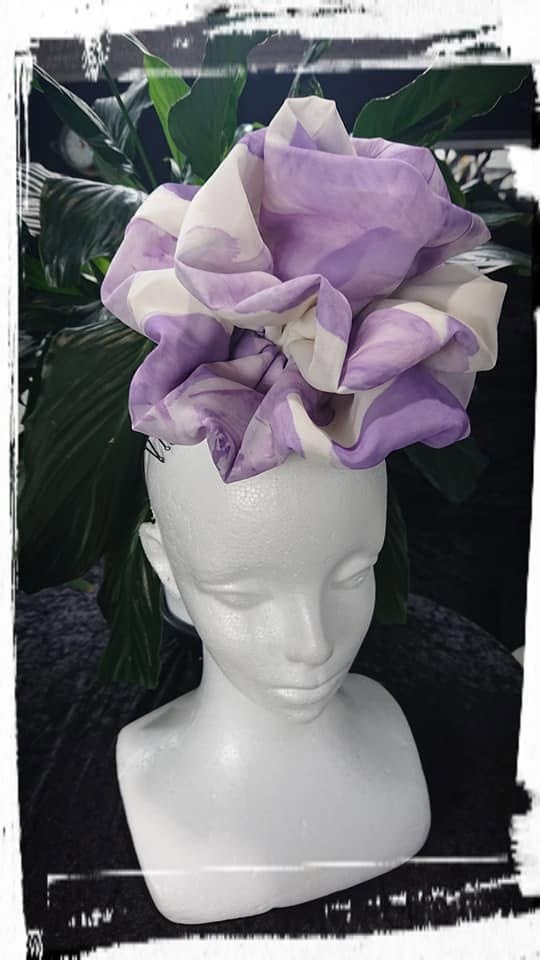 Lilac Cream Ruffle Women Headband view 2