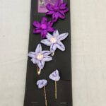 Lilac Star Flower Hair Clips Set