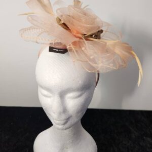 Peach Feather Women Fascinator