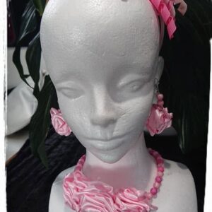 Pink Candy Headband, Earrings and Necklace Set