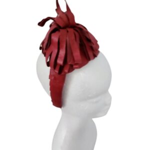 Ruby Fringe Leather Women Headpiece