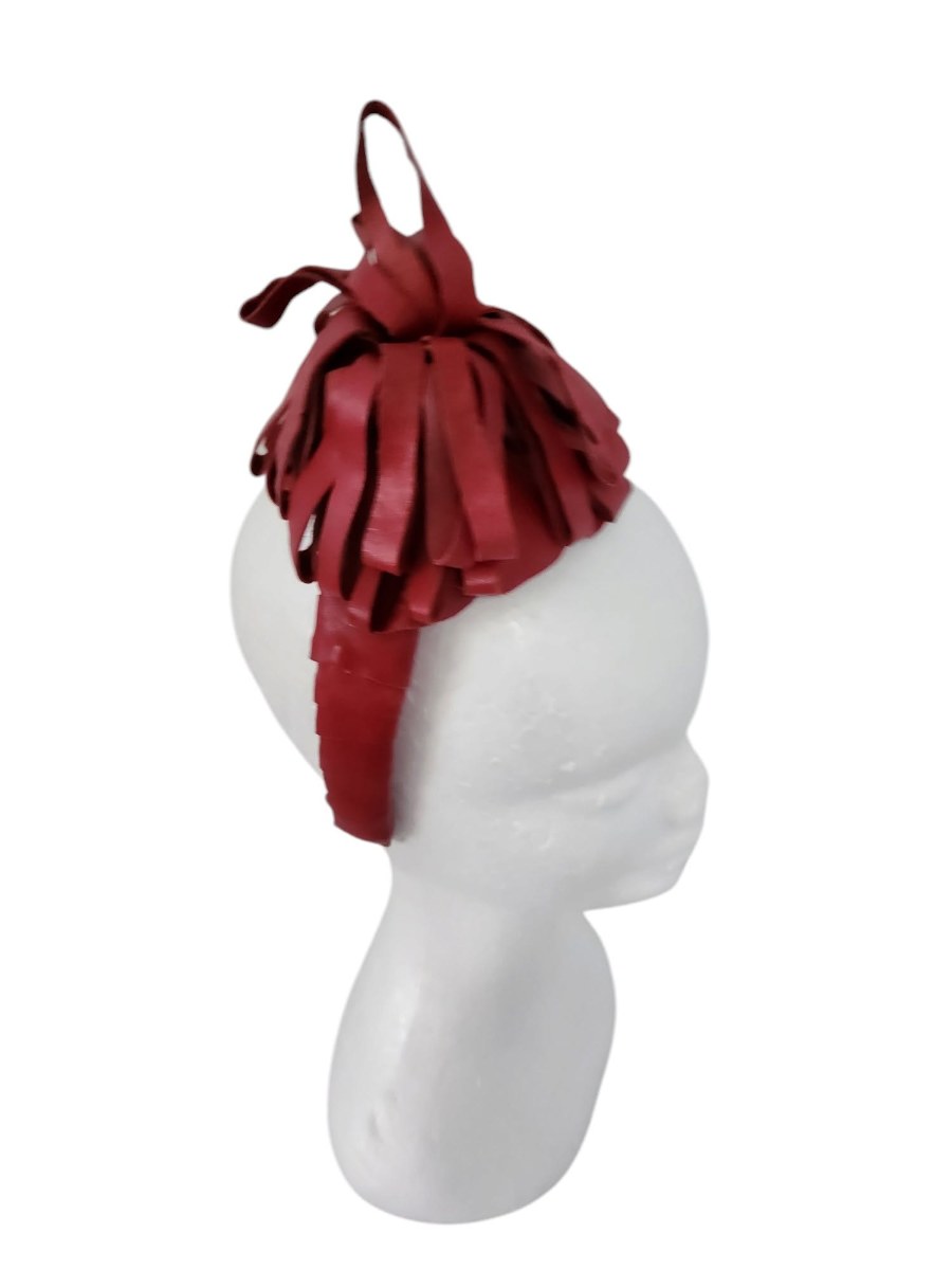 Ruby Fringe Leather Women Headpiece