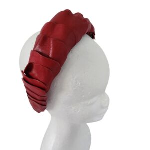 Scarlet Pleated Leather Women Headband