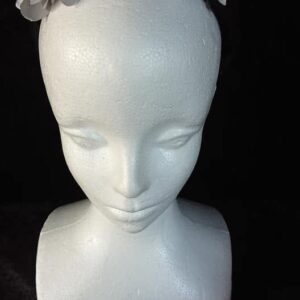 Silver Bloom Black Band Women Headband