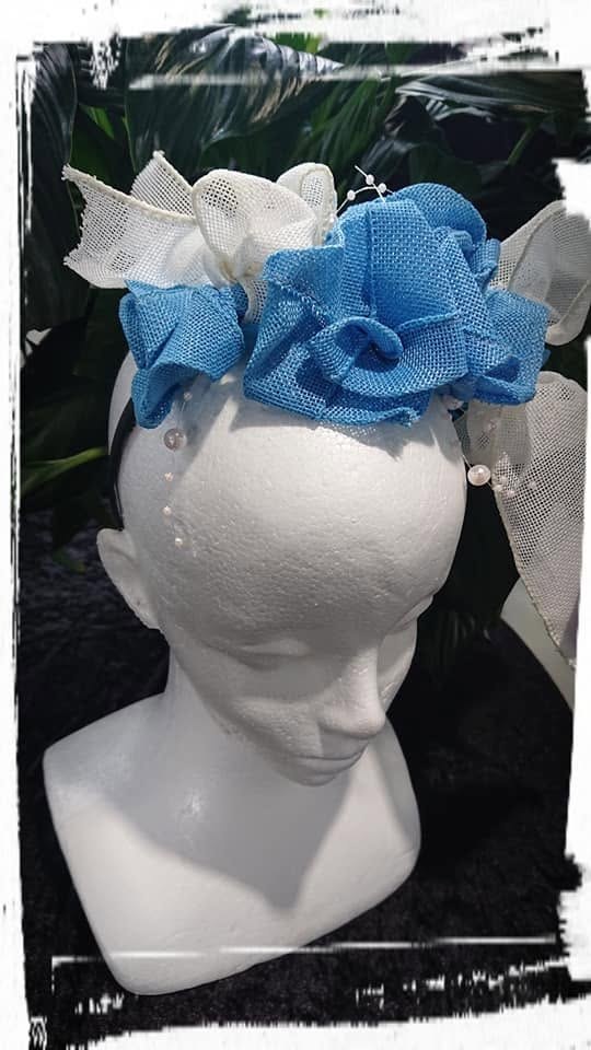 Sky Blue Ruffle Women Headband