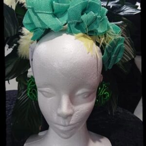 Teal Ruffle Women Headpiece