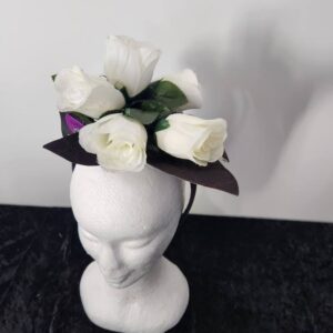 White Rose Garden Women Headband
